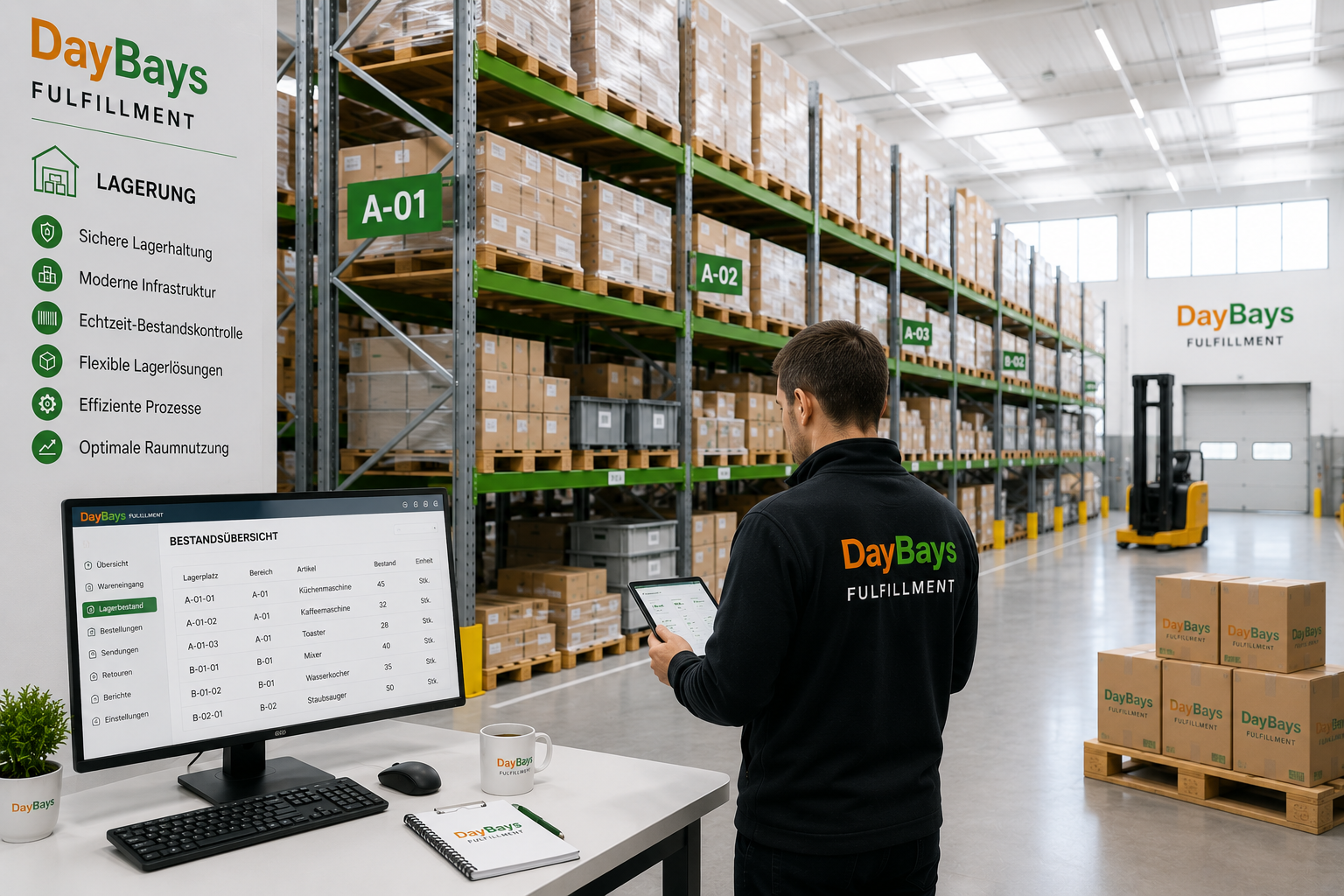 Professionelle Lagerung von Produkten im Fulfillment Lager in Deutschland